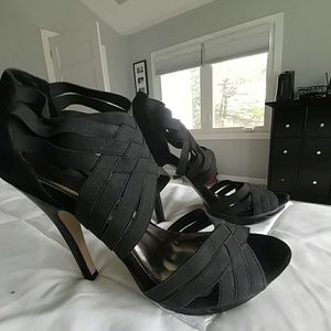 Black stiletto sandal